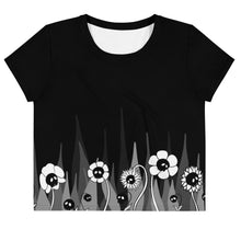Load image into Gallery viewer, Skull Flower Crop Tee
